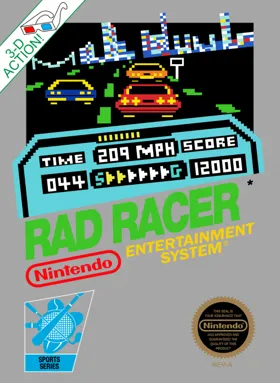 Rad Racer (USA) box cover front